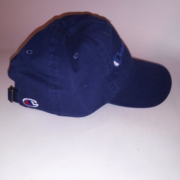 Champion Mens Hat Relaxed Fit Navy Blue One Size Pre Curved Bill Cotton Logo Buc - Picture 7 of 11